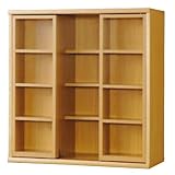 小島工芸 日本製 組立不要 健康仕様のFフォースター 耐荷重に優れた中がしっかりつまった丈夫な棚板 高さ95.2cm スライドタイプ オープンラック OF-90スライドオープン ライト [幅90.2cm 奥行41cm] 2341590