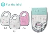 aden + anais (エイデンアンドアネイ) スタイ よだれかけ 3枚セット スナップ ビブ 出産祝い 【並行輸入品】 E For the bird
