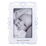 Precious Child of God Blue Boy White Porcelain Decorative 4x6 Picture Frame [並行輸入品]