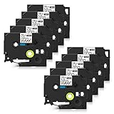 ブラザー テープ TZe-141 透明地黒文字 10個セット 幅さ18mm 長さ8m ピータッチキューブ機種対応 P-touch 互換品 ラミネート テープカートリッジ
