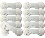 sac taske 引き出し ストッパー 赤ちゃん 安全 ワンタッチ ドア ロック ＆ ミニカー (ホワイト 10個)