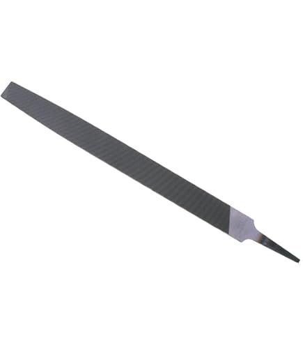 WORKPRO W051002 10 Inch Flat File – Double Cut Steel Tool Sharpener, Anti-Slip Comfort Grip, For Deburring And Sharpening Tools, DIY & Professional Use