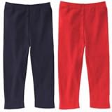 GYMBOREE ジンボリー シンプル レギンス（ネイビー・レッド）【月齢：6ヶ月~1歳半】（並行輸入品） (6-12M（6ヶ月～1歳）, ネイビー)