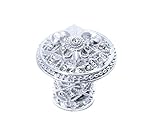 Carpe Diem Hardware 7609-24C Versailles Large Round Knob Fleur De Lys Decorative Column Foot with Sw