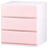 リブウェル(Livewell) 日本製 彩 -Irodori- チェスト 簡易組み立て式 (ライトピンク, 52cm幅 3段)