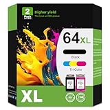 Ankink リサイクルインクカートリッジ HP 64 XL 64XL Envy Photo 7858 7855 7155 6255 6252 7120 6232 7158 7164 Envy 5542 (ブラック1 3色1) 2パック