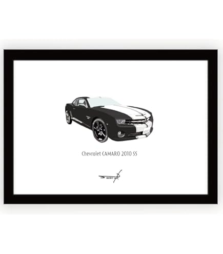 Amazon.co.jp: ポスター ビンテージカーポップアート アメ車 A4額入り