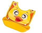 【SCGEHA】 食事用スタイ エプロン 防水 スタイ ポケットは外せます ベビー用 (イエロー)