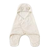 (チャックル) chuckle * スウィートガール * ふわもこ ボア 耳付き 便利 アフガン おくるみ アイボリー 50-70cm P9114-00-11