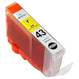BCI-43 計1本(Y/イエロー) CANON キャノン 互換 インクカートリッジ (BCI-43Y インク)(ICチップ搭載/残量検知対応)【TOP TANK
