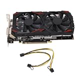 Creacom RX 580 8GB 256BIT コンピュータ ゲーム グラフィックス カード デスクトップ PC 用デュアル ファン付き静かなプラグ アンド プレイ グラフィックス カード (580 8G D5)