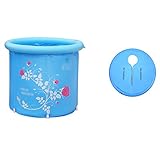 WENJUN 折りたたみ式浴槽プラスチック製の浴槽大人の浴槽インフレータブルバスタブ厚い浴槽の子供バスバー ( 色 : 70*70 blue+cover , サイズ さいず : 70*70センチメート