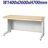 プラス RJDeskIIシリーズ 平机 奥行600mmタイプ カラー：天板ホワイトメープル 本体ホワイト W1400×D600×H700mm RJ-146H WM