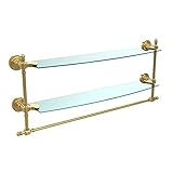 Allied Brass RD-34TB/24-PB 24' Double Glass Shelf with TB Polished Brass [並行輸入品]