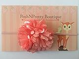 2.5 inches Full Satin pointed petal mum Flower baby PoshNPretty headband - Dusty Pink by PoshNPretty