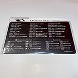 マウスパッド ショートカットキー表 モノクロ