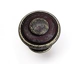 Laurey 24178 Cabinet Hardware 1-1/8-Inch Button Top Knob, Weathered Antiqued Bronze [並行輸入品]