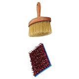 ノーブランド品 2本 お買い得 プロ 壁ブラシ 大エマルション ペイントブラシ 1本プラスチックブラシと1本木製ハンドルブラシ