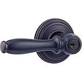 Kwikset Ashfield Entry Lever featuring SmartKey in Rustic Bronze [並行輸入品]