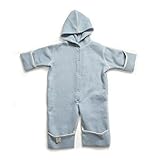 Lanacare有機メリノウールフード付き全体的な 50 (0-3 mo) ブルー