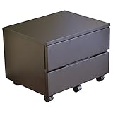 ライフスタイリングショップ プリンターワゴン 幅50×奥行40 キャスター 袖机 ダークブラウン LS-380DB