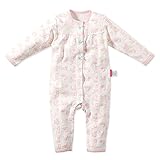 Baby Nest ベビー用 ロンパース カバーオール 前開き 女の子 男の子 長袖 ネコ柄 コットン100% ピンク 12-18M