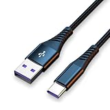 USB Type C ケーブル ナイロン編み 高耐久 QC3.0 急速充電 USB-Cケーブル 高速データ転送 タイプc ケーブル Android/Galaxy/AQUOS/Huawei/Macbook ProなどType-C機種対応 (ブラック 2M)