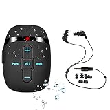 SEWOBYE 防水MP3プレーヤー 水泳やランニング用 水中ヘッドフォン ショートコード付き シャッフル機能付き