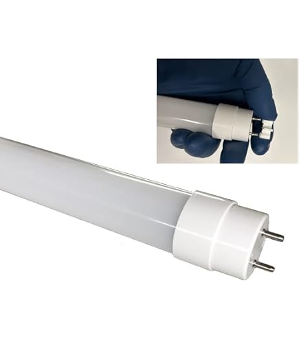 LightingWill LED T8 Light Tube 2FT 4-Pack – Warm White 3000-3500K, Dual-End Powered Ballast Bypass, 10W (24W Equivalent), Frosted Cover, AC85-265V