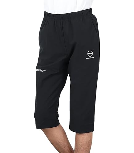DESCENTE 黒 ハーフパンツ ７分丈　調整可能ウエスト　サイズO Amazon.co.jp: デサント（DESCENTE） パンツ メンズ 七分丈