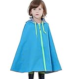 GuDeKe子供 キッズ こども 安全　薄い　オシャレ レインコート ポンチョ かわいい レインウェア ベビー用 レイングッズ(ブルー2.1.1)