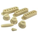 YJB PARTS ストラトノブノブセット 日本製 (インチサイズ, ヴィンテージイエロー)