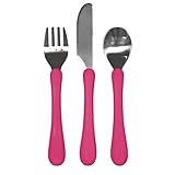 green sprouts Learning Cutlery Set, Pink by green sprouts