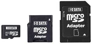 I-O DATA microSDカード 1GB SD&amp;miniSDアダプター付 SDMC-1G/A