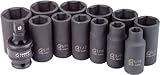 Sunex 3327 Sunex 3327 3/8-Inch Drive Mid-Depth Impact Socket Set, 13-Piece by Sunex