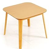 カフェ風 ダイニングテーブル 2人掛け 80×80cm 正方形 ナチュラル×ホワイト