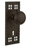 Nostalgic Warehouse Craftsman Plate with Keyhole New York Knob Double Dummy Oil-Rubbed Bronze [並行輸入品