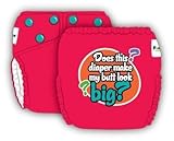FuzziBunz Diaper Talk Elite One Size Cloth Diaper (Butt Look Big, Watermelon) by FuzziBunz [並行輸入品]