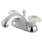 Kingston Brass KB2151B Two Handle 4 in. Centerset Lavatory Faucet with Retail Pop-up
