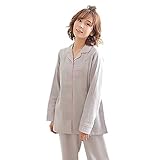 (アビコ)ABICO マタニティ パジャマ 春夏 おしゃれ 刺繍 無地 薄い 長袖 折り襟 綿 授乳服 授乳口付き ウエスト調節 通気性良い 産前 産後 妊婦 前開き