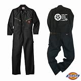 【Dickies】ディッキーズ 長袖 つなぎ ツナギ カスタム カバーオール ｢BLACK｣「バイク・車・チーム系」