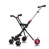 赤ちゃんの子供の三輪車のトローリーアルミニウム合金シンプルな軽量折りたたみブラック - 766 (色 : D)