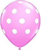 loonballoonポルカドットパステルベビーピンクホワイト( 6 )点線シャワーパーティーラテックスヘリウムバルーン