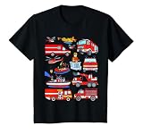 キッズ 消防車 消防士 猫 レスキュー ボート 飛行機 消防士 男の子 Tシャツ