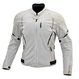 [KOMINE] バイク用 ジャケット JK-1463 プロテクトハーフメッシュジャケット 07-1463 メンズ Light Grey Black L