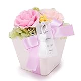 JewelzGift（ジュエルズギフト） プリザーブドフラワー 陶器ケース入り ギフト アレンジ 「ずっと綺麗なお花」 【全3色】 パステルパープル
