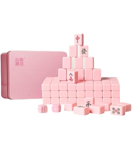 背面の色がピンクの麻雀牌セット 背面の色がピンクの麻雀牌セット - メルカリ