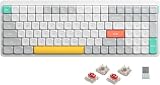 nuphy Air96 V2 メカニカルキーボード 60%ロープロファイル ワイヤレスキーボード Bluetooth 5.0、2.4GHzレシーバー、有線接続(USB-C)、QMK/VIA対応、Mac/Windows/Linux OS対応、技適認証済み (ブラック, Gateron 茶軸2.0)