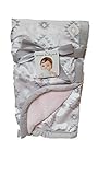 Blankets & Beyondグレー/ホワイト/ピンクGirlsソフトIndian Teepee Bear Baby Blanket