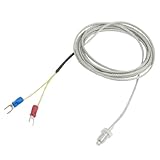 uxcell 熱電対　2M　8mm　0-500C　シルバートーン　メタル　Eタイプ　4.5mm